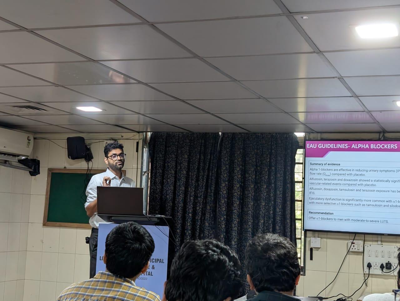 Dr. Vishnu Pratap at a urology conference