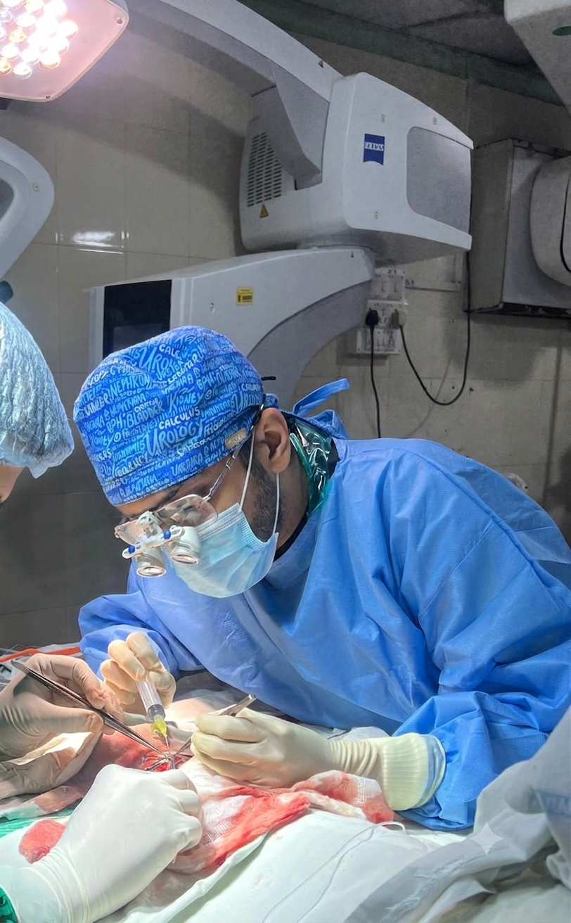 Operative photograph from Dr. Pratap's surgical practice