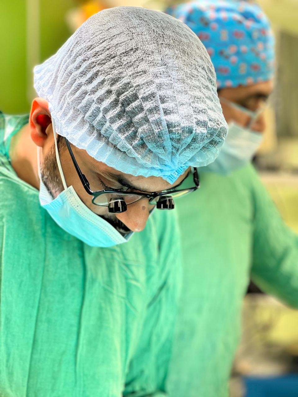 Dr. Vishnu Pratap in the operating theatre